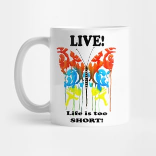 Watercolour Butterfly dripping Mug
